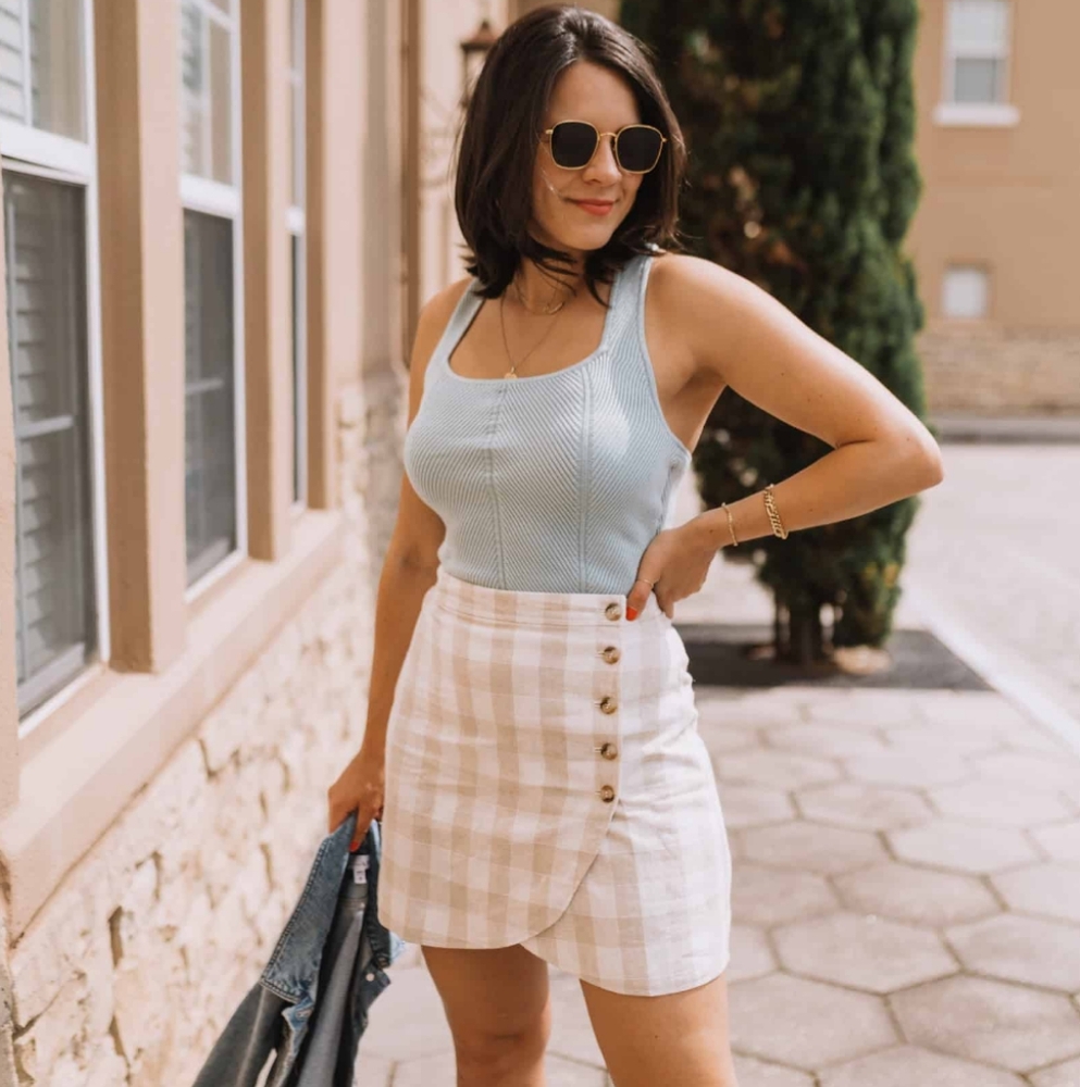 Madewell Skirts Madewell Linen Blend Tulip Hem Mini Skirt